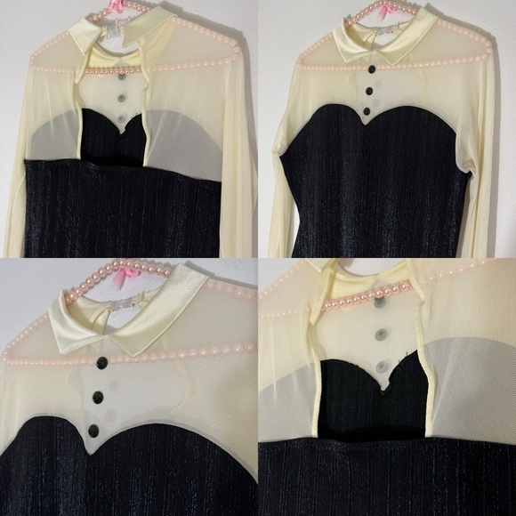 Curtain Call Costumes Tuxedo sparkly leotard size Adult XL - Picture 8 of 16